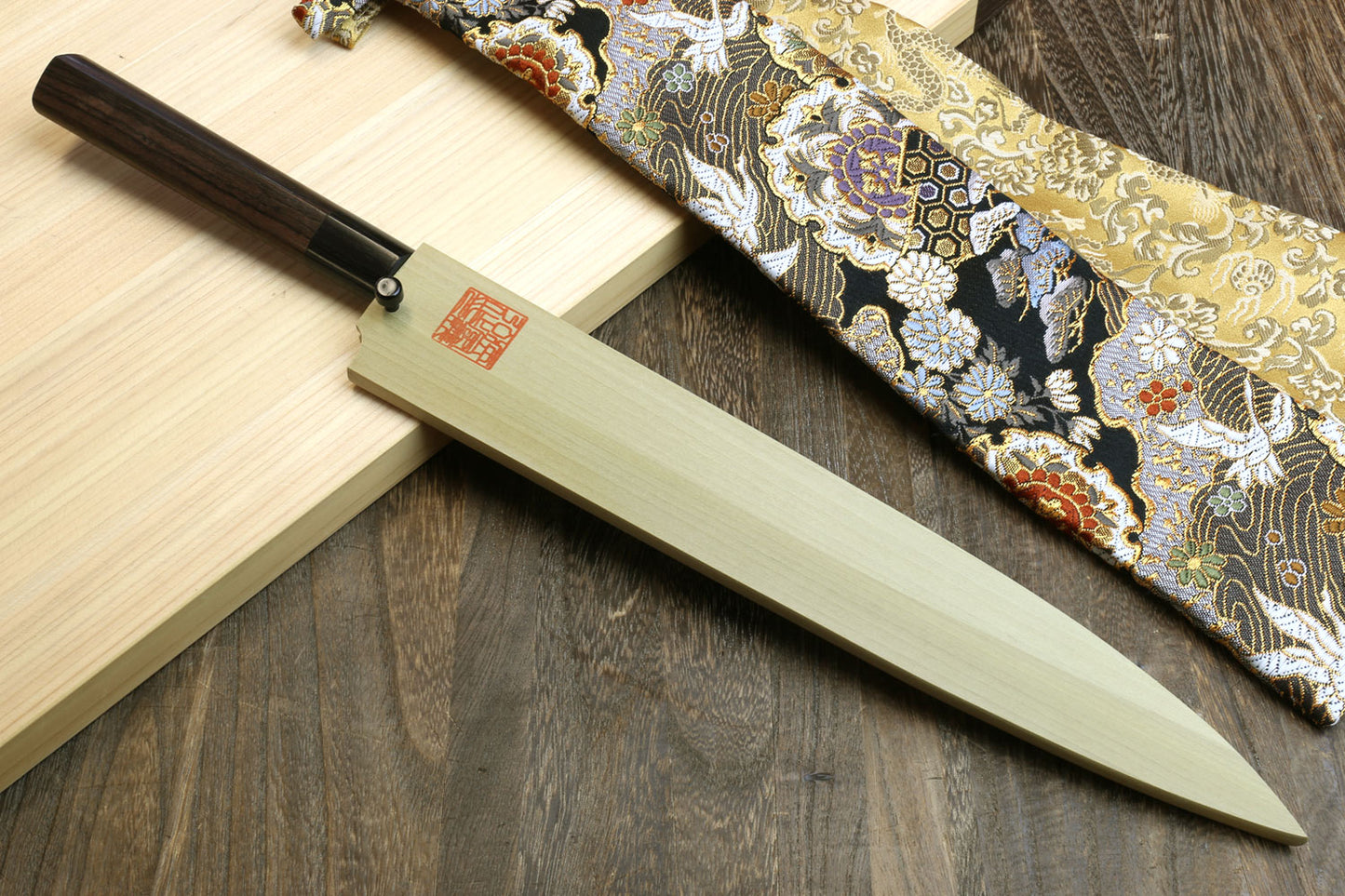 Yoshihiro Kasumi White Steel Yanagi Sushi Sashimi Japanese Knife Rosewood Handle