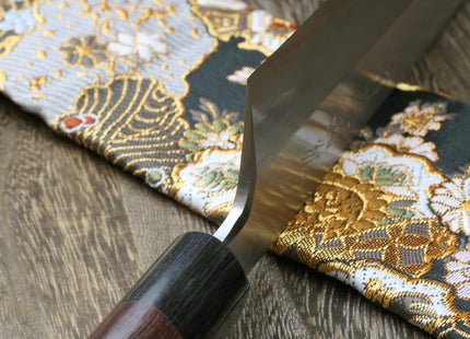 Yoshihiro Left Handed Kasumi White Steel Edo Usuba Traditional Japanese Vegetable Chopping Chef Knife Shitan Handle