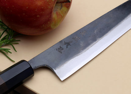 Yoshihiro Mizu Yaki Blue High Carbon Steel #1 Kurouchi Petty Kiritsuke Japanese Utility Knife Shitan Handle