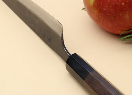 Yoshihiro Mizu Yaki Blue High Carbon Steel #1 Kurouchi Petty Kiritsuke Japanese Utility Knife Shitan Handle