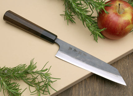 Yoshihiro Mizu Yaki Blue High Carbon Steel #1 Kurouchi Petty Kiritsuke Japanese Utility Knife Shitan Handle