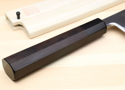 Yoshihiro Mizu Yaki Ginsan Semi-Stainless Mioroshi Japanese Fish Filet Knife Ebony Handle
