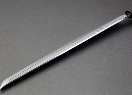Yoshihiro Mizu Yaki Honyaki Aoko Blue Steel Mirror Polished Sakimaru Takobiki Sushi Knife Ebony Handle
