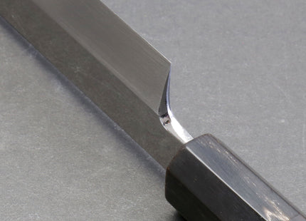 Yoshihiro Mizu Yaki Honyaki Aoko Blue Steel Mirror Polished Sakimaru Takobiki Sushi Knife Ebony Handle
