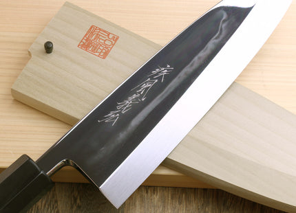 Yoshihiro Mizuhonyaki White Steel Mirror-Finished Namiukashi Deba Japanese Sushi Fillet Chef knife