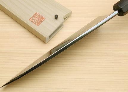 Yoshihiro Mizuhonyaki White Steel Mirror-Finished Namiukashi Deba Japanese Sushi Fillet Chef knife