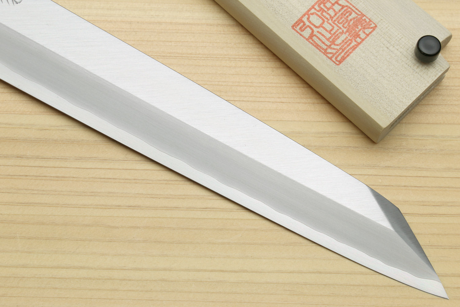 Yoshihiro Mizuyaki Hongasumi Ginsan High Carbon Stain Resistant Steel Yanagi-Kiritsuke Sushi Sashimi Japanese Knife Rosewood Handle