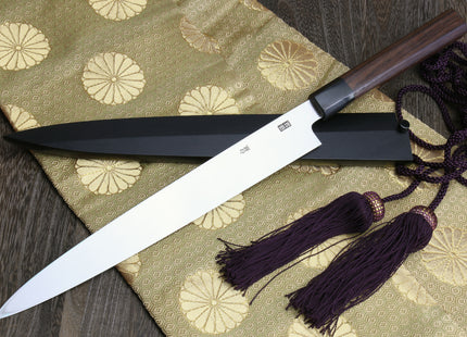 Yoshihiro Mizuyaki Hongasumi Ginsan High Carbon Stain Resistant Steel Yanagi Sushi Sashimi Japanese Knife Rosewood Handle