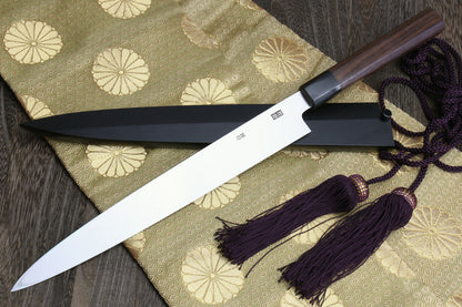 Yoshihiro Mizuyaki Hongasumi Ginsan High Carbon Stain Resistant Steel Yanagi Sushi Sashimi Japanese Knife Rosewood Handle