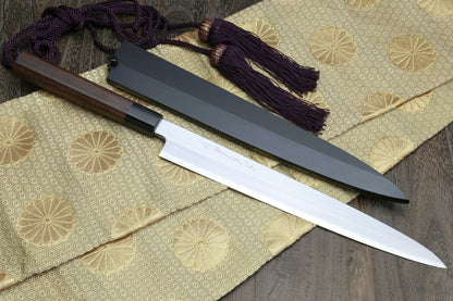 Yoshihiro Mizuyaki Hongasumi Ginsan High Carbon Stain Resistant Steel Yanagi Sushi Sashimi Japanese Knife Rosewood Handle