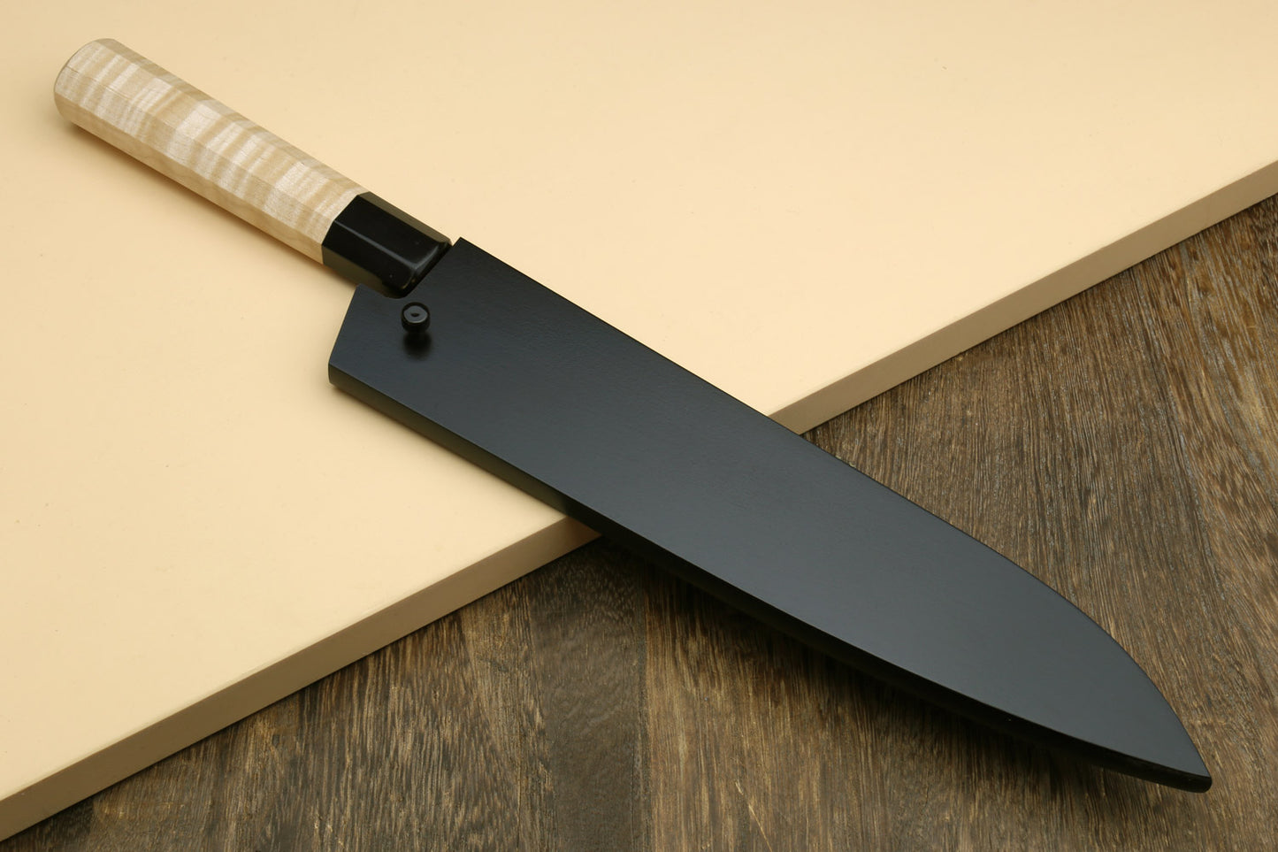 Yoshihiro Nashiji High Carbon White Steel #2 Gyuto Japanese Chefs Knife with Camphor Handle