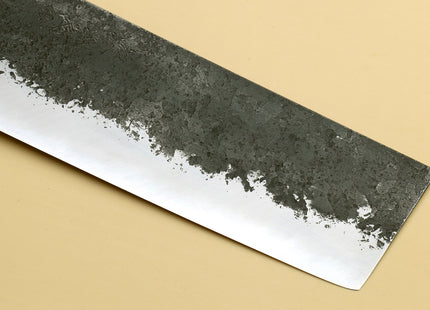 Yoshihiro Nashiji High Carbon White Steel #2 Nakiri Japanese Vegetable Knife with Camphor Handle