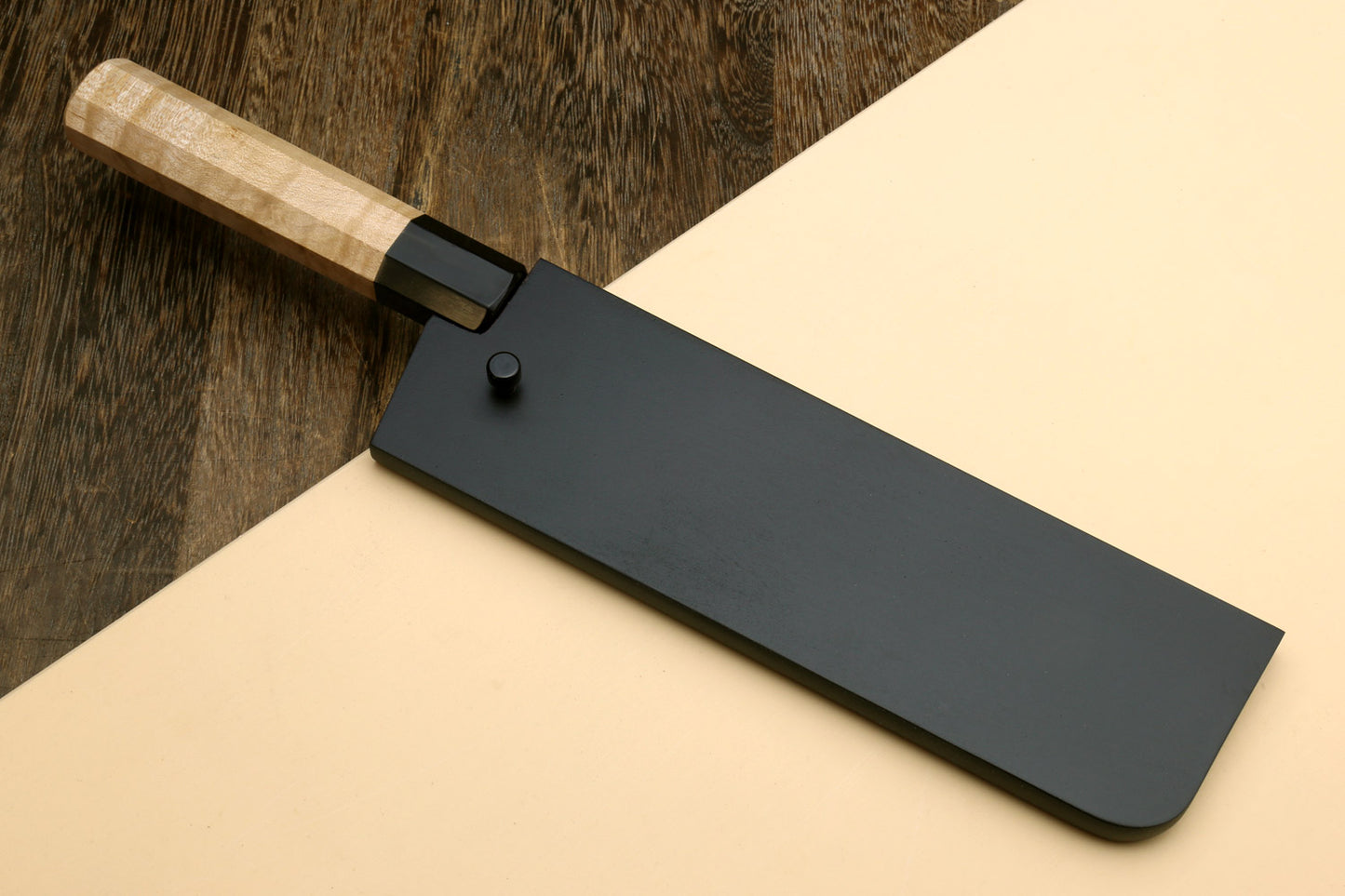 Yoshihiro Nashiji High Carbon White Steel #2 Nakiri Japanese Vegetable Knife with Camphor Handle