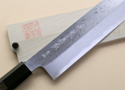 Yoshihiro Suminagashi Blue Steel #1 Kenmuki Japanese Single Edged Vegetable Knife