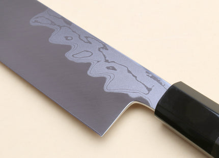 Yoshihiro Suminagashi Blue Steel #1 Kenmuki Japanese Single Edged Vegetable Knife