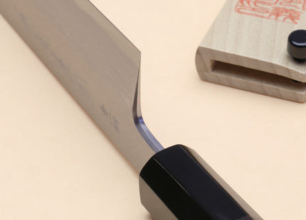 Yoshihiro Suminagashi Blue Steel #1 Kenmuki Japanese Single Edged Vegetable Knife