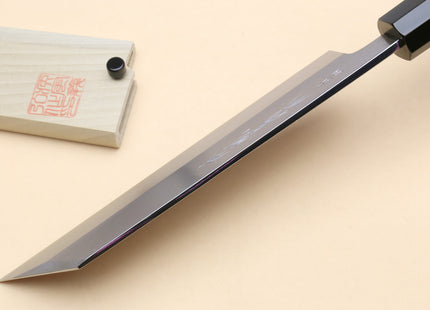 Yoshihiro Suminagashi Blue Steel #1 Kenmuki Japanese Single Edged Vegetable Knife