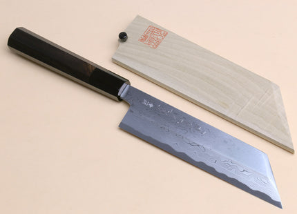 Yoshihiro Suminagashi Blue Steel #1 Kenmuki Japanese Single Edged Vegetable Knife