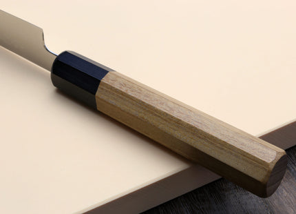 Yoshihiro VG-1 Gold Stainless Steel Petty Japanese Utility Knife Ambrosia Handle with Saya Cover