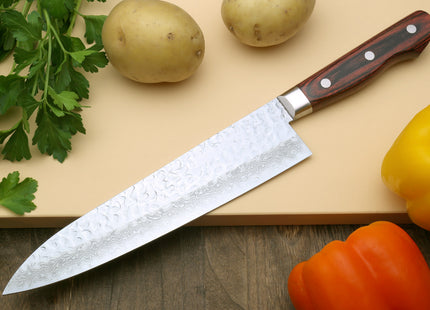 Yoshihiro VG-10 16 Layer Hammered Damascus Stainless Steel Gyuto Chefs knife