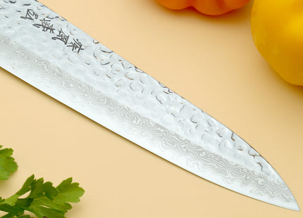 Yoshihiro VG-10 16 Layer Hammered Damascus Stainless Steel Gyuto Chefs knife