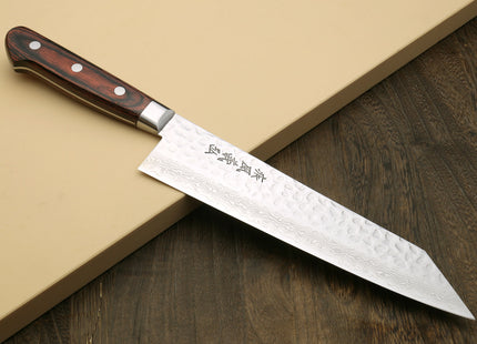 Yoshihiro VG-10 16 Layer Hammered Damascus Stainless Steel Kiritsuke Multipurpose knife 8.25"