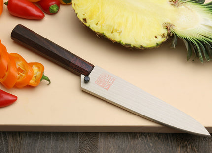 Yoshihiro VG-10 46 Layers Damascus Petty Utility Japanese Chef Knife (6" (150mm)) (Rosewood Handle)