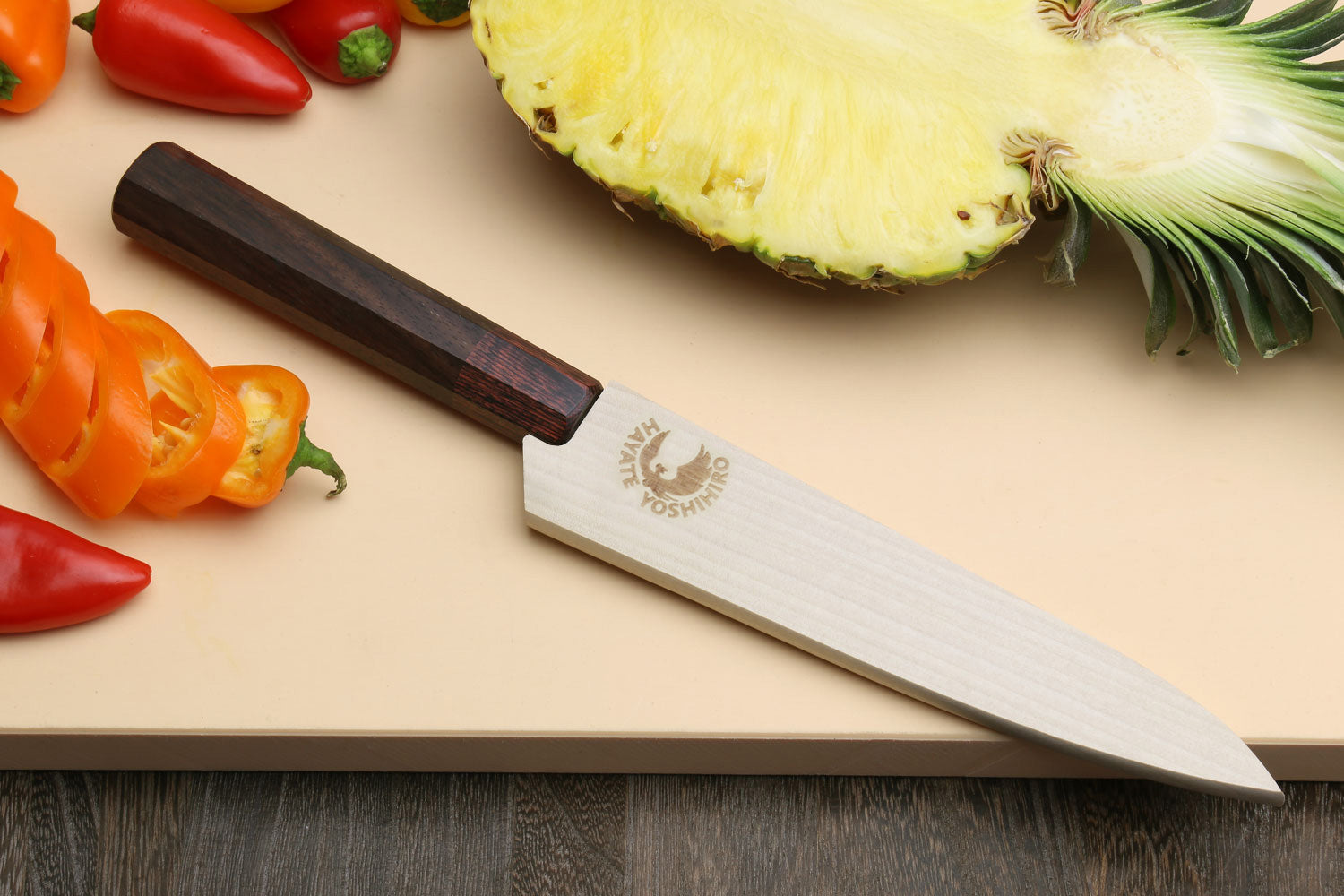 Yoshihiro VG-10 46 Layers Damascus Petty Utility Japanese Chef Knife (6" (150mm)) (Rosewood Handle)