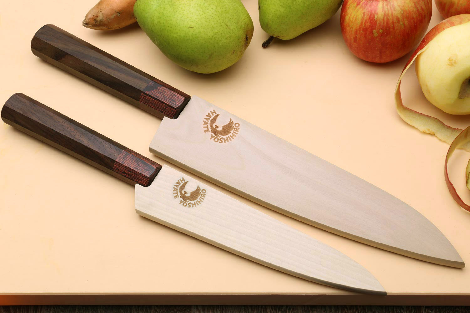 Yoshihiro VG-10 46 Layers Hammered Damascus Gyuto (210mm/240mm) Petty (150mm) Shitan Rosewood Handle Chefs Knife Set
