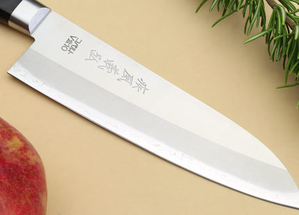Yoshihiro VG-10 Gold Stainless Steel Santoku Multipurpose Chef Knife 7" (180mm)
