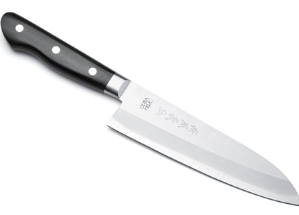 Yoshihiro VG-10 Gold Stainless Steel Santoku Multipurpose Chef Knife 7" (180mm)