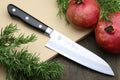 Yoshihiro VG-10 Gold Stainless Steel Santoku Multipurpose Chef Knife 7" (180mm)